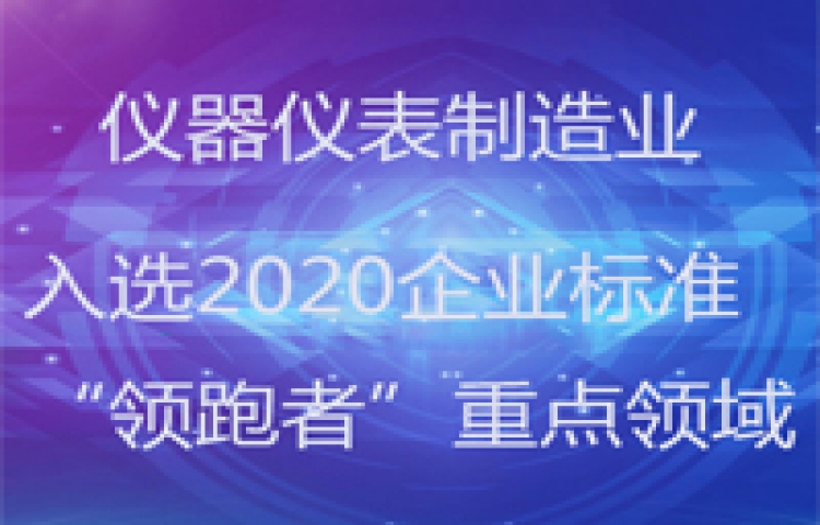 儀器儀表制造業(yè)入選2020企業(yè)標準“領(lǐng)跑者”重點領(lǐng)域